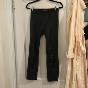 Vince lamb skin leather black leggings xs